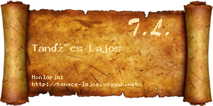 Tanács Lajos névjegykártya