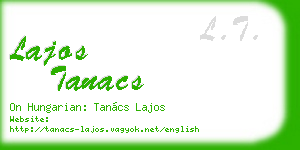 lajos tanacs business card